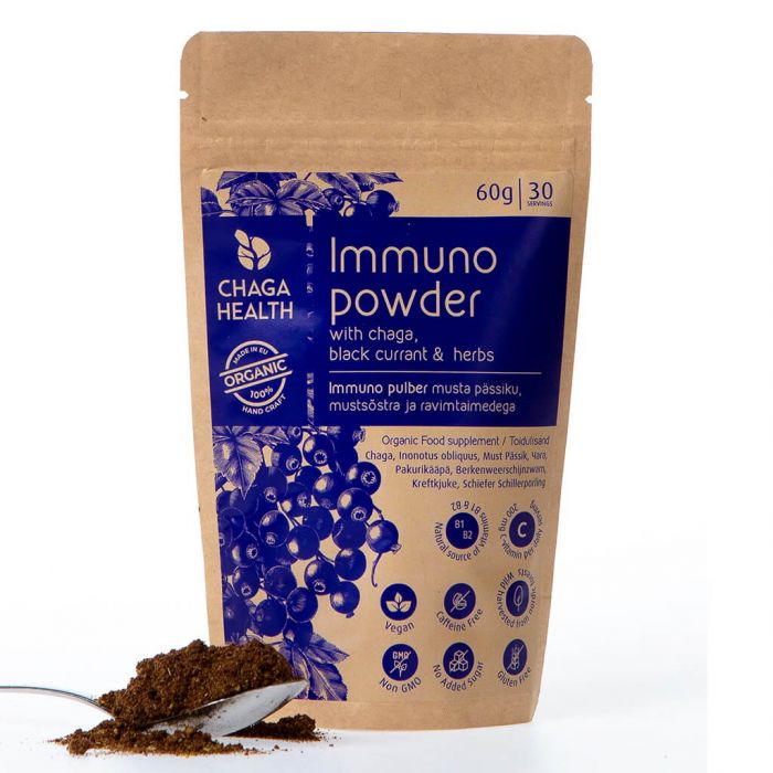 Immuno Poeder Chaga & Zwarte Bes Bio